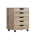 Studio Mobile 5-Drawer Storage Cabinet | Textured Beige