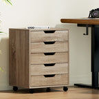 Studio Mobile 5-Drawer Storage Cabinet | Textured Beige