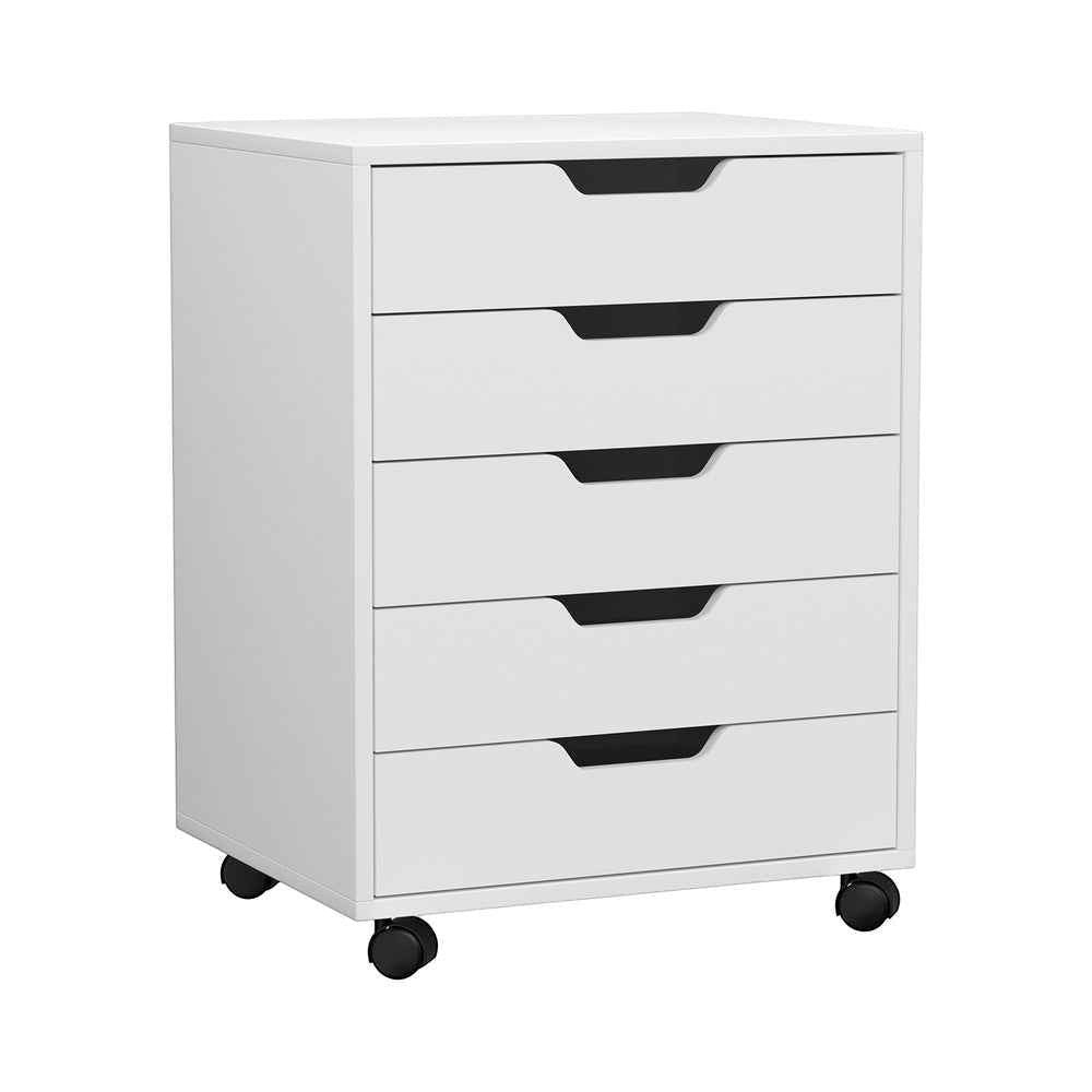 Studio Mobile 5-Drawer Storage Cabinet | Matte White