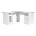 Studio Executive Command Center | 150cm L-Shape Matte White