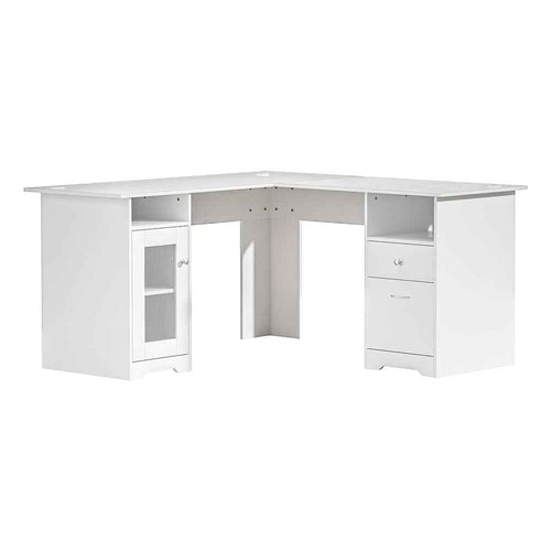 Studio Executive Command Center | 150cm L-Shape Matte White