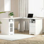 Studio Executive Command Center | 150cm L-Shape Matte White