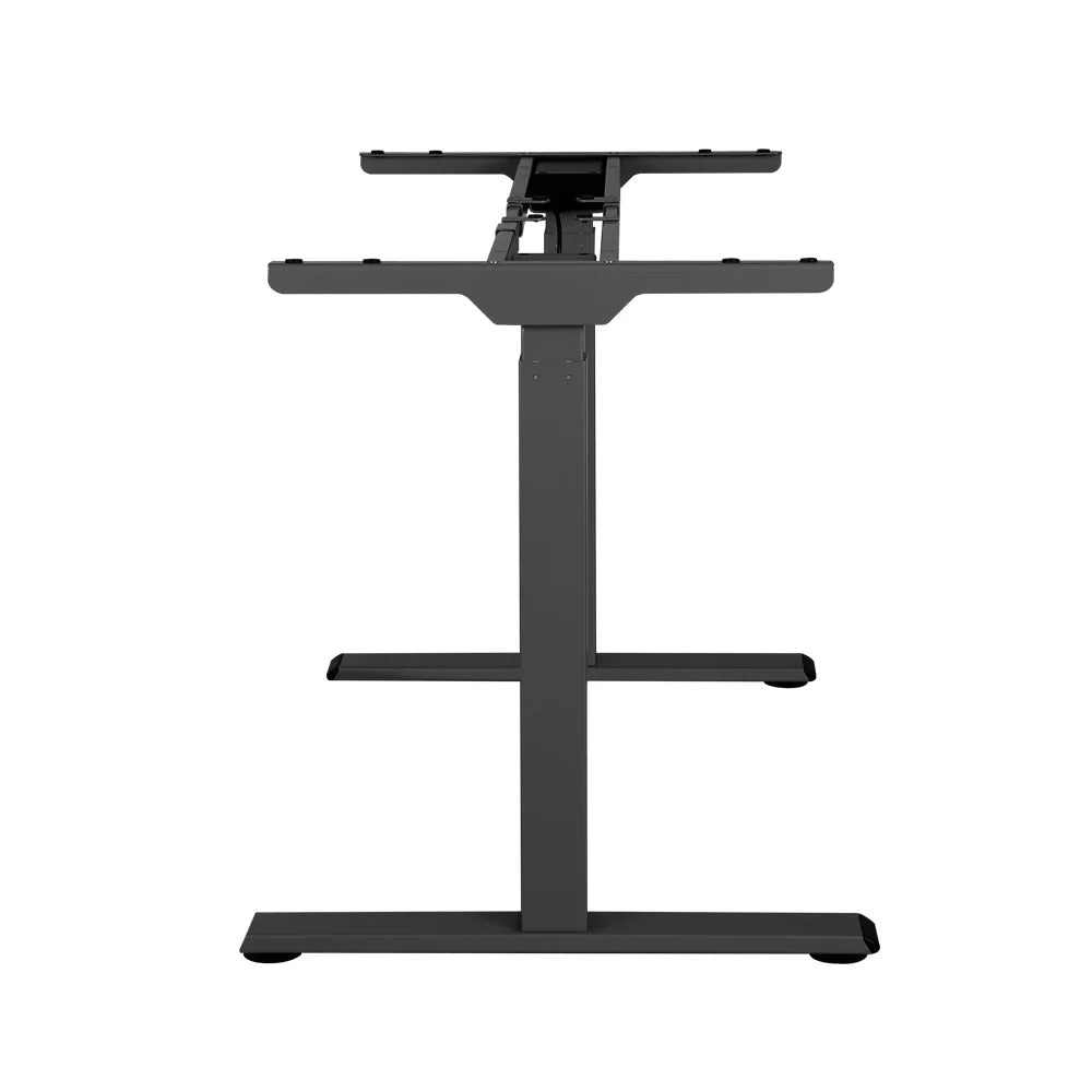 Side profile schematic showing the exact depth of the top mounting brackets and base feet, ideal for custom timber tabletops.