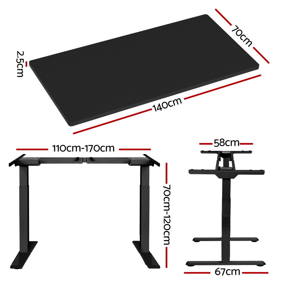 Studio Pro Dual-Motor Standing Desk | 140cm Black