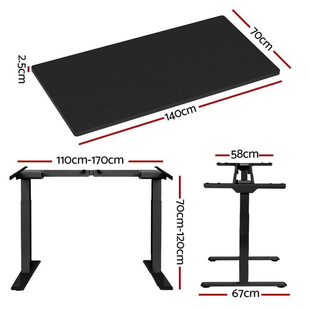 Studio Pro Dual-Motor Standing Desk | 140cm Black