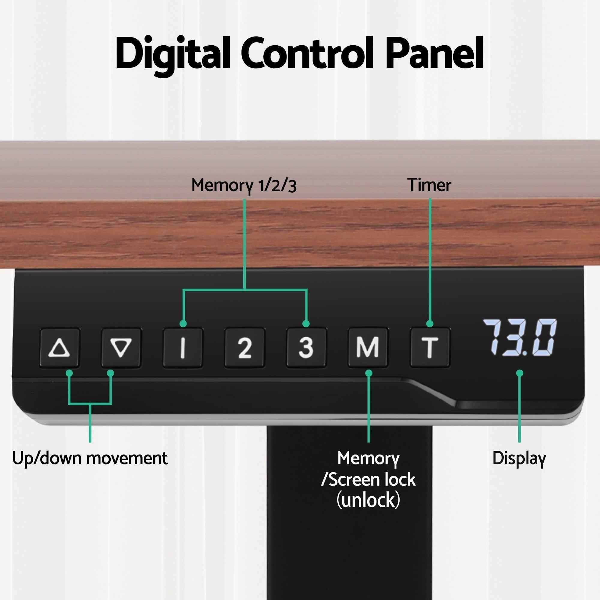 Studio Executive Dual-Motor Standing Desk | Walnut 140cm