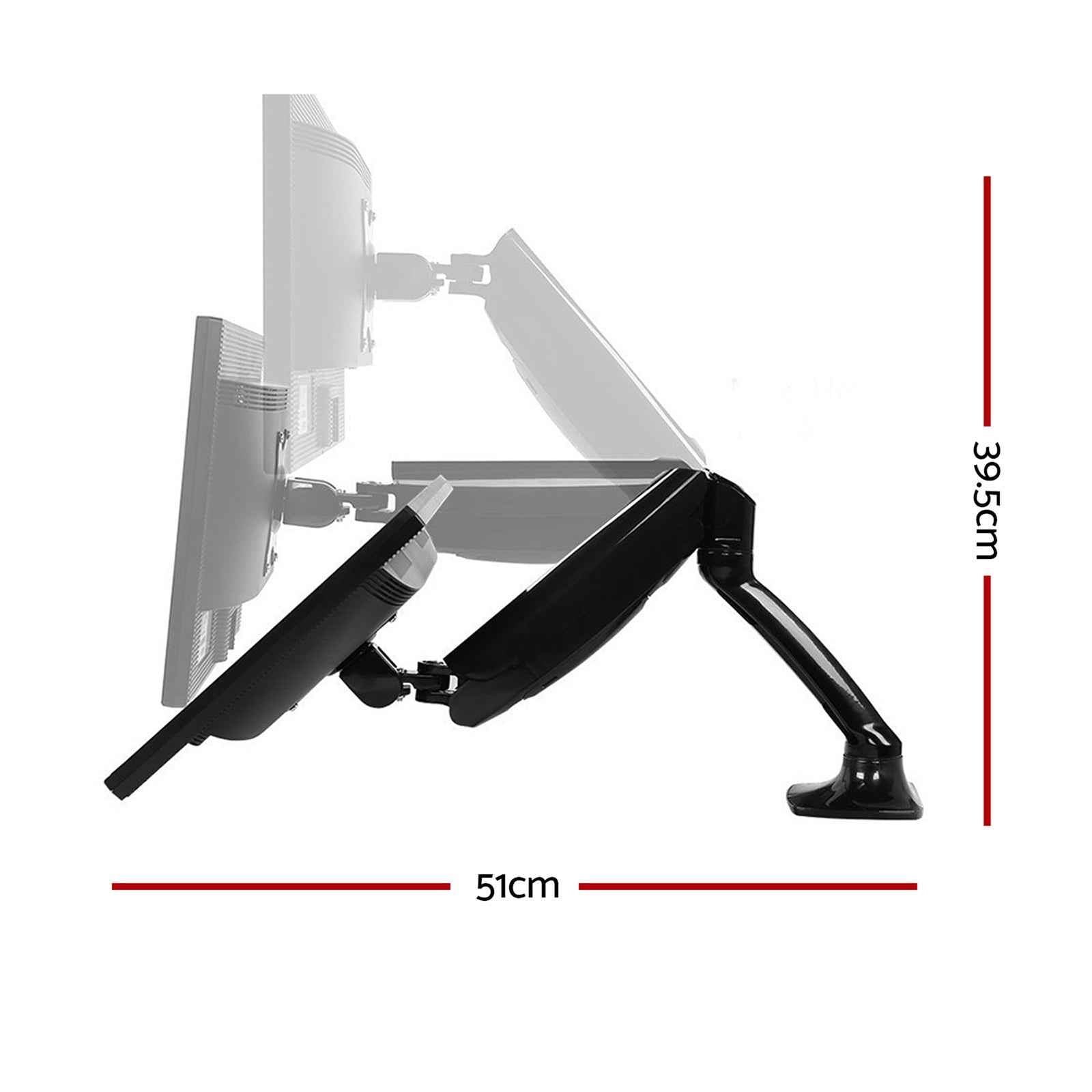 Studio Gas-Spring Single Monitor Arm | Matte Black