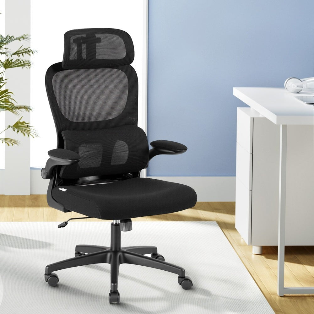 Cloud Office Studio Ergonomic Mesh Office Chair with Lumbar Support - Black