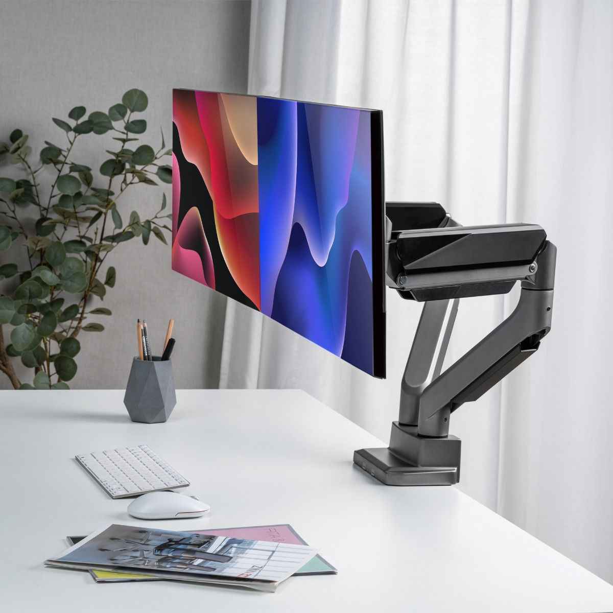 Studio Pro Heavy-Duty Dual Monitor Arm | Space Grey