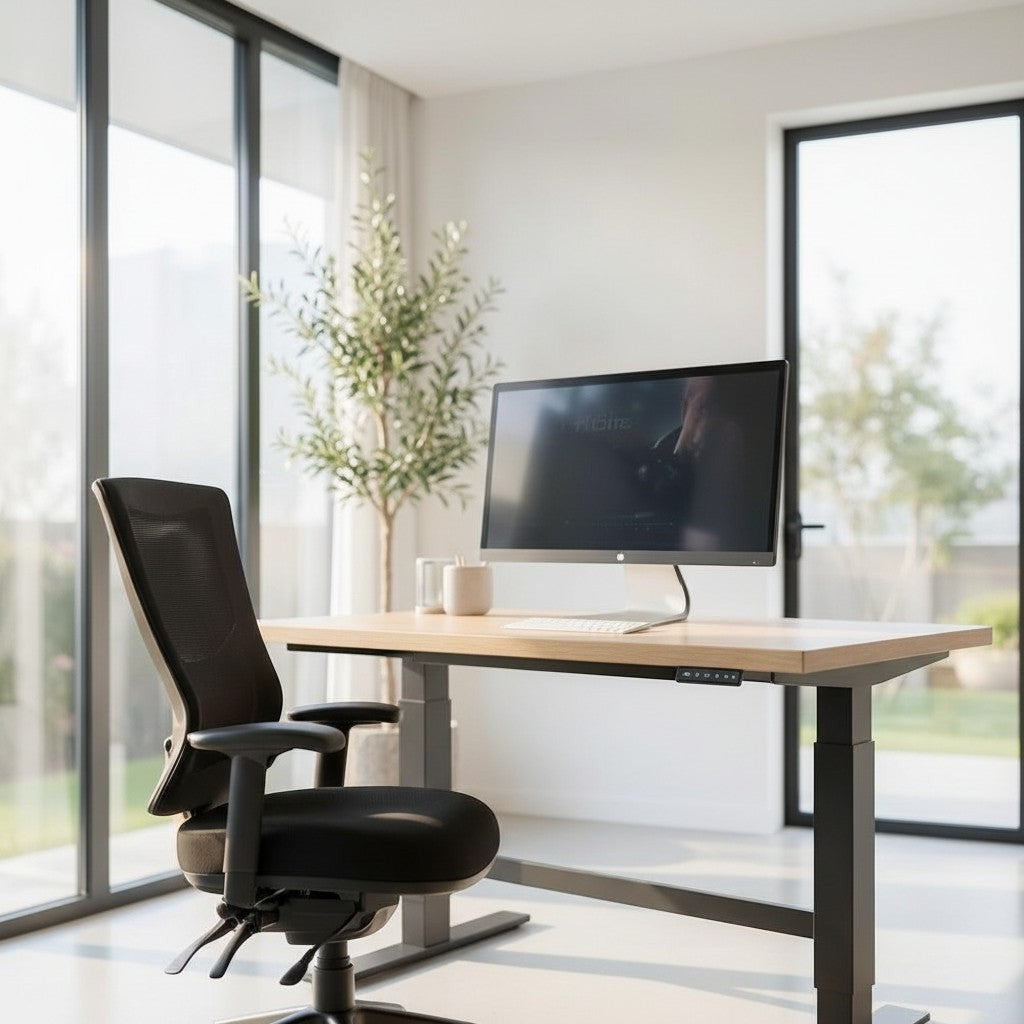 Cloud Office Studio Buro Metro II 24/7 ergonomic high back office chair with black mesh and adjustable levers