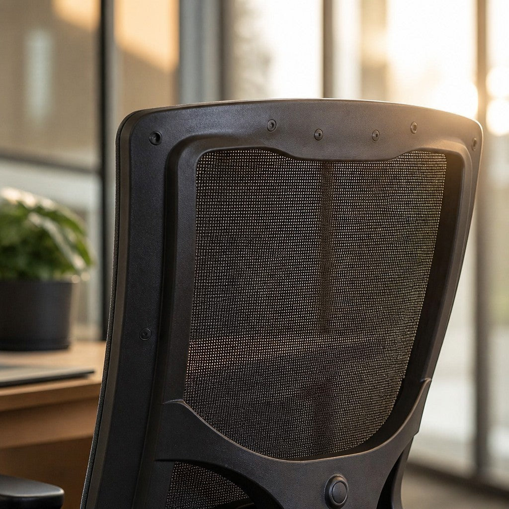 Cloud Office Studio Buro Metro II 24/7 ergonomic office chair featuring a breathable black mesh backrest.