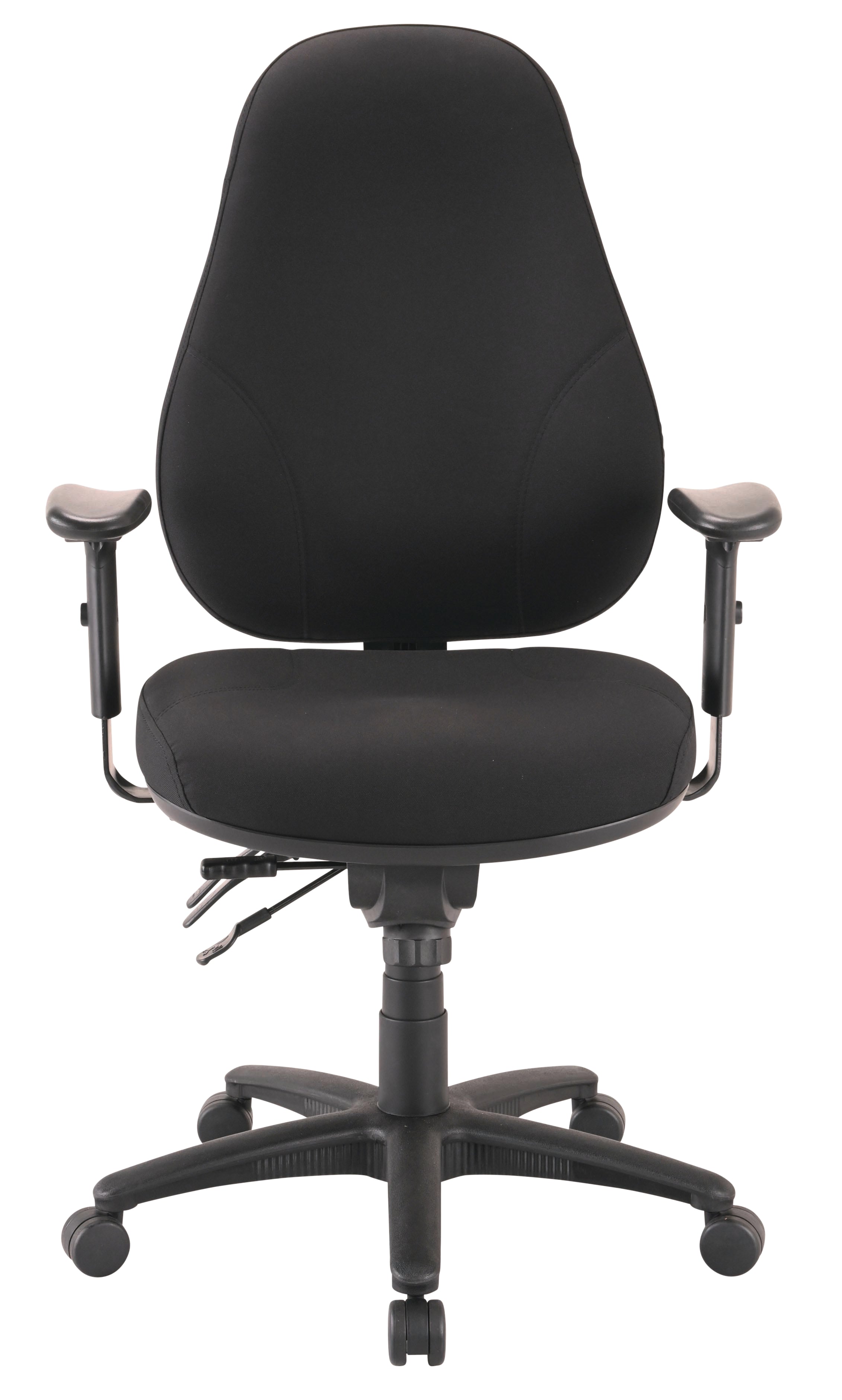 Cloud Office Studio Buro Persona 24/7 heavy-duty black ergonomic chair with adjustable armrests and lumbar support