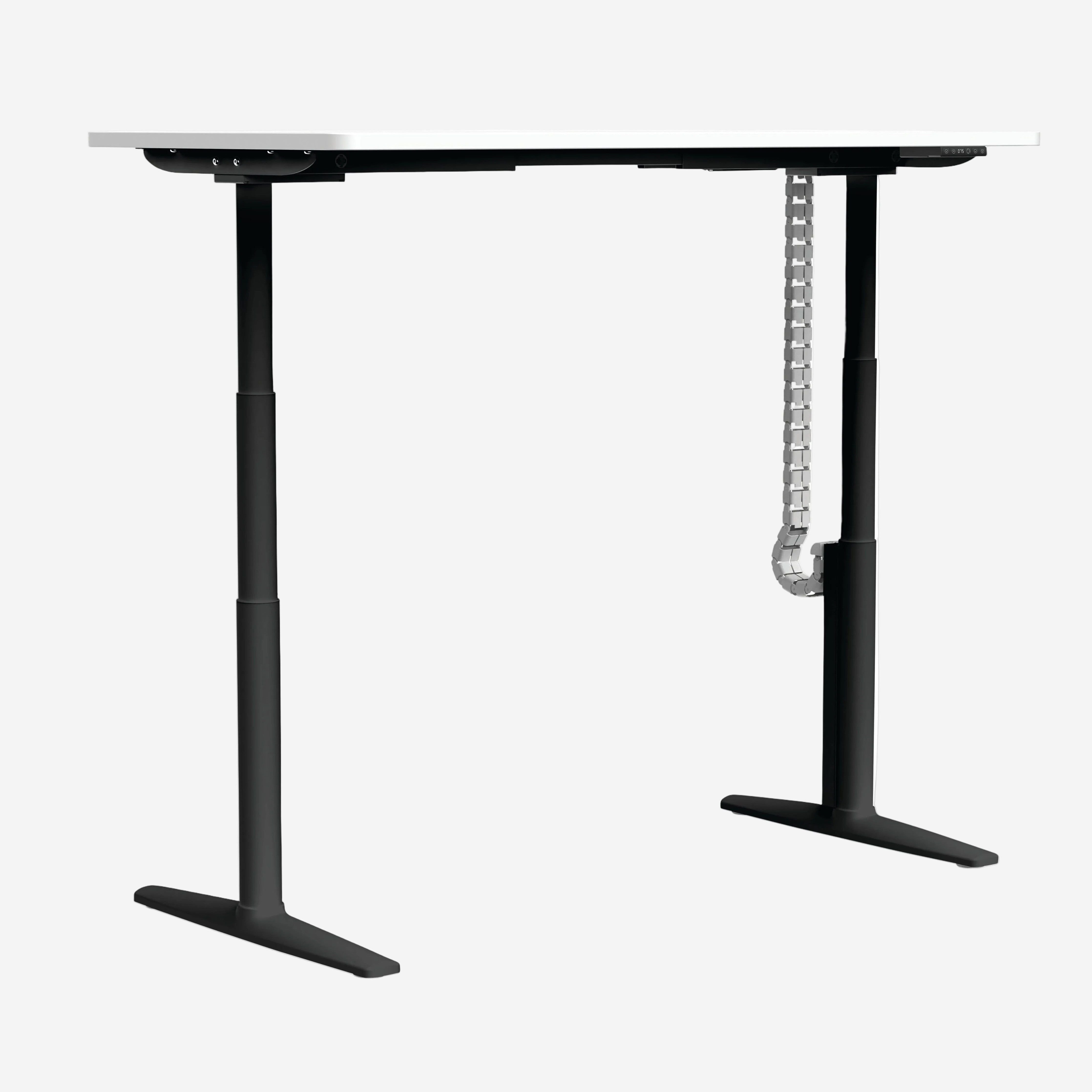 Cloud Office Studio Buro Syntra heavy-duty dual-motor standing desk with white top and black adjustable legs