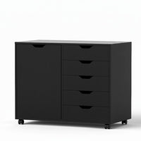 Cloud Office Studio Heavy-Duty Executive Storage Console - Matte Black